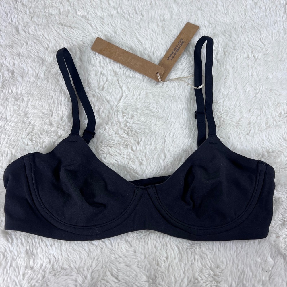 SKIMS‎ Fits Everybody Underwire Bra Onyx Black Size 32B New With Tags RN 158973